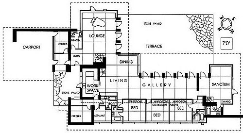 Floor plan copyright 1993, “ The Frank Lloyd Wright Companion ...